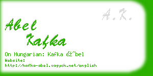 abel kafka business card